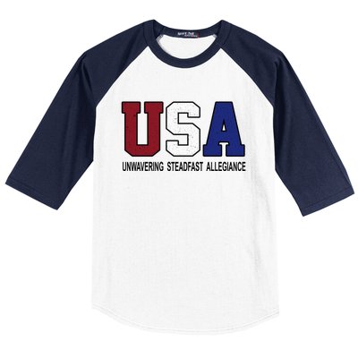 Usa Patriotic 4th Of July American Trump Conservative Funny Gift Baseball Sleeve Shirt