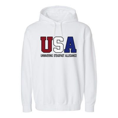 Usa Patriotic 4th Of July American Trump Conservative Funny Gift Garment-Dyed Fleece Hoodie