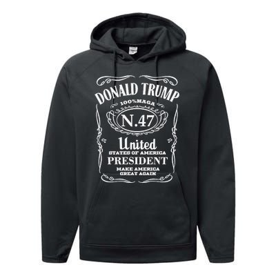 Usa President 47 Maga Donald Trump Performance Fleece Hoodie