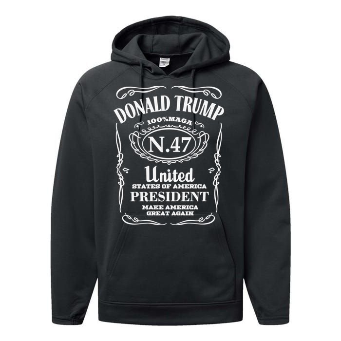 Usa President 47 Maga Donald Trump Performance Fleece Hoodie