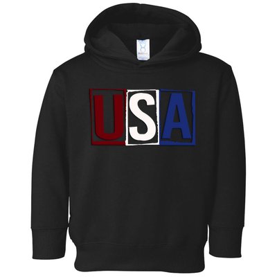 USA Patriotic 4th Of July Toddler Hoodie