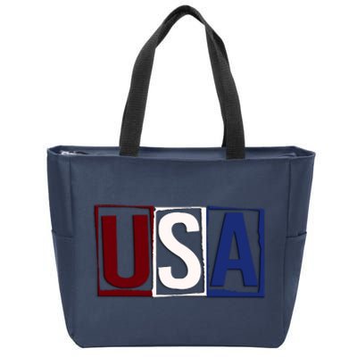 USA Patriotic 4th Of July Zip Tote Bag