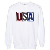 USA Patriotic 4th Of July Garment-Dyed Sweatshirt