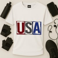 USA Patriotic 4th Of July Cooling Performance Crew T-Shirt