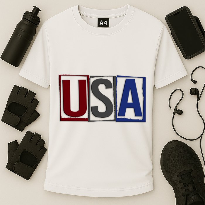 USA Patriotic 4th Of July Cooling Performance Crew T-Shirt
