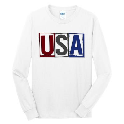 USA Patriotic 4th Of July Tall Long Sleeve T-Shirt