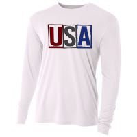 USA Patriotic 4th Of July Cooling Performance Long Sleeve Crew