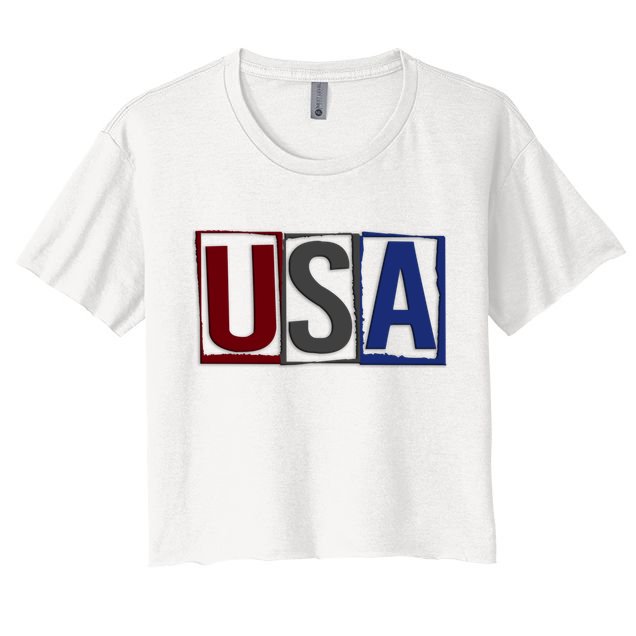 USA Patriotic 4th Of July Crop Top