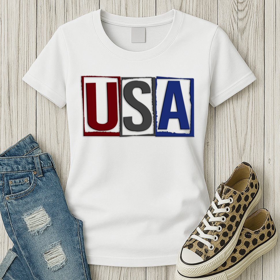 USA Patriotic 4th Of July Womens T-Shirt