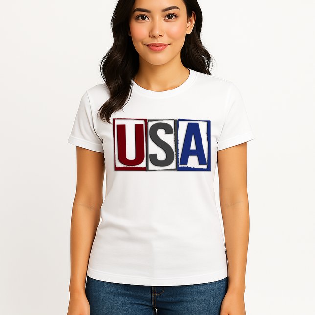 USA Patriotic 4th Of July Womens T-Shirt