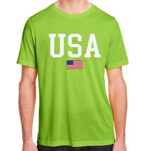 Usa Patriotic American Flag For Us Adult ChromaSoft Performance T-Shirt