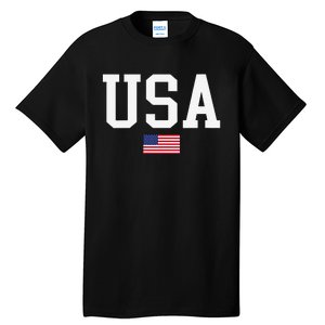 Usa Patriotic American Flag For Us Tall T-Shirt