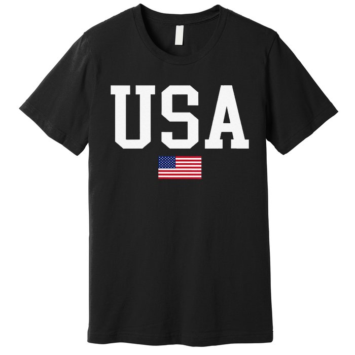 Usa Patriotic American Flag For Us Premium T-Shirt