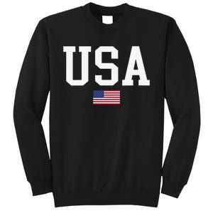 Usa Patriotic American Flag For Us Tall Sweatshirt