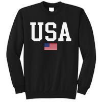 Usa Patriotic American Flag For Us Tall Sweatshirt