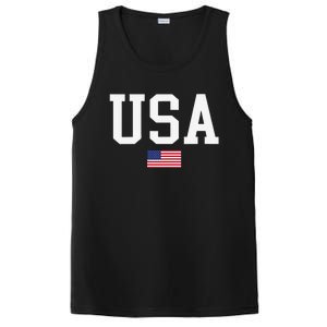 Usa Patriotic American Flag For Us PosiCharge Competitor Tank