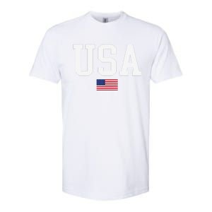 Usa Patriotic American Flag For Us Softstyle CVC T-Shirt