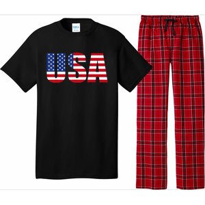 Usa Patriotic American Flag Pajama Set