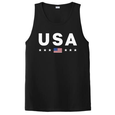 Usa Patriotic American Flag July 4th PosiCharge Competitor Tank