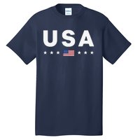 Usa Patriotic American Flag July 4th Tall T-Shirt