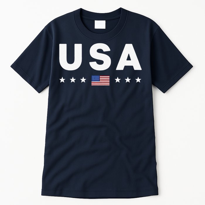 Usa Patriotic American Flag July 4th Tall T-Shirt