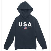 Usa Patriotic American Flag July 4th Urban Pullover Hoodie