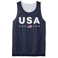 Usa Patriotic American Flag July 4th Mesh Reversible Basketball Jersey Tank