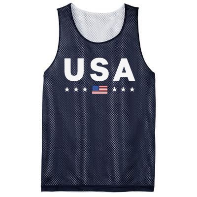 Usa Patriotic American Flag July 4th Mesh Reversible Basketball Jersey Tank