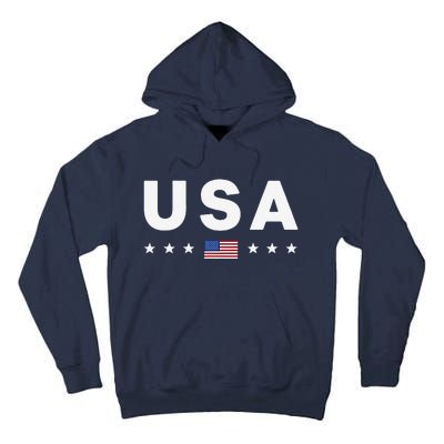 Usa Patriotic American Flag July 4th Tall Hoodie