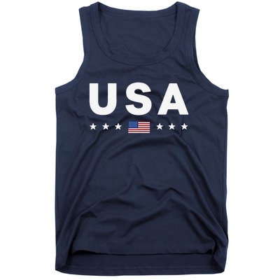 Usa Patriotic American Flag July 4th Tank Top