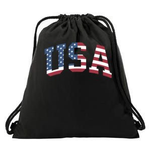 Usa Patriotic American Flag 4th Of July Drawstring Bag