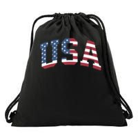 Usa Patriotic American Flag 4th Of July Drawstring Bag