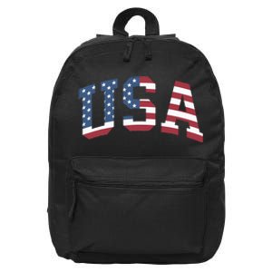 Usa Patriotic American Flag 4th Of July 16 in Basic Backpack