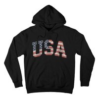 USA Patriotic American Flag Distressed Hoodie