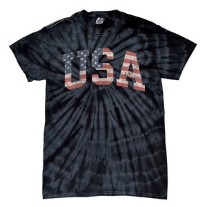 USA Patriotic American Flag Distressed Tie-Dye T-Shirt