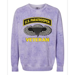 Us Paratrooper Airborne Division Army Veteran Gift Colorblast Crewneck Sweatshirt