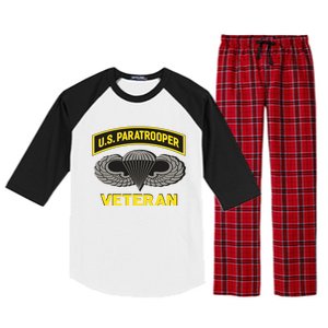 Us Paratrooper Airborne Division Army Veteran Gift Raglan Sleeve Pajama Set