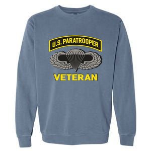 Us Paratrooper Airborne Division Army Veteran Gift Garment-Dyed Sweatshirt