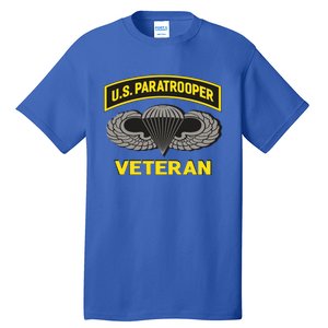 Us Paratrooper Airborne Division Army Veteran Gift Tall T-Shirt