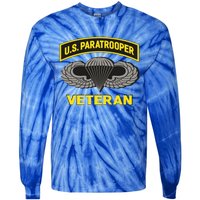 Us Paratrooper Airborne Division Army Veteran Gift Tie-Dye Long Sleeve Shirt