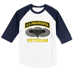 Us Paratrooper Airborne Division Army Veteran Gift Baseball Sleeve Shirt