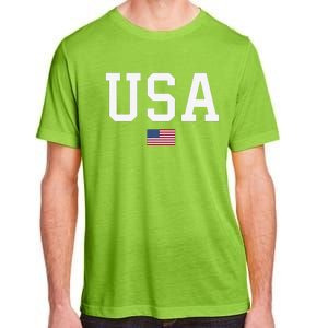 Usa Patriotic American Flag Adult ChromaSoft Performance T-Shirt