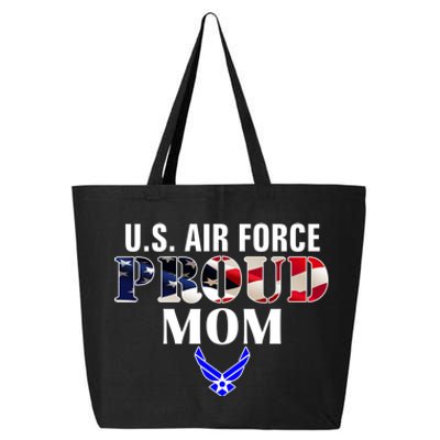 Us Proud Air Force Mom With American Flag Gift For Veteran Cool Gift 25L Jumbo Tote