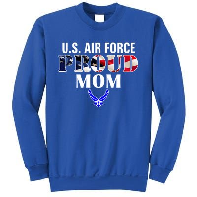 Us Proud Air Force Mom With American Flag Gift For Veteran Cool Gift Sweatshirt