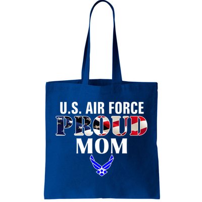 Us Proud Air Force Mom With American Flag Gift For Veteran Cool Gift Tote Bag