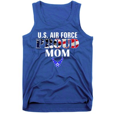 Us Proud Air Force Mom With American Flag Gift For Veteran Cool Gift Tank Top