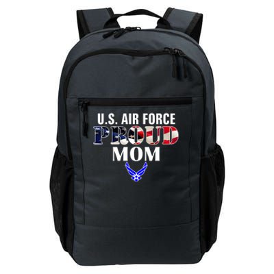 Us Proud Air Force Mom With American Flag Gift For Veteran Cool Gift Daily Commute Backpack