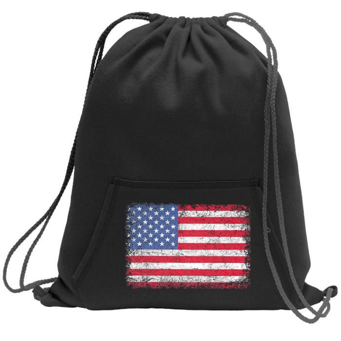 Usa Patriotic American Flag For Us 4th Of July Sweatshirt Cinch Pack Bag