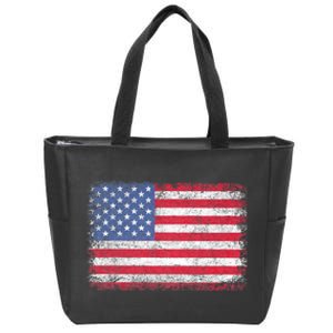 Usa Patriotic American Flag For Us 4th Of July Zip Tote Bag