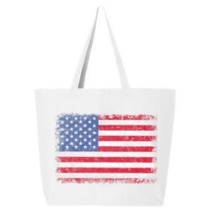 Usa Patriotic American Flag For Us 4th Of July 25L Jumbo Tote